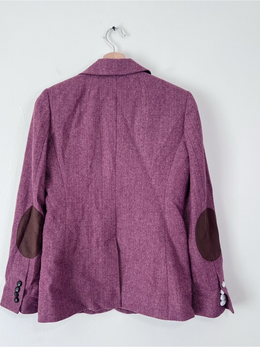J.Crew Boyfriend Blazer Women’s Size 4 Burgundy Pink Herringbone Wool Blend NWT - Picture 5 of 11